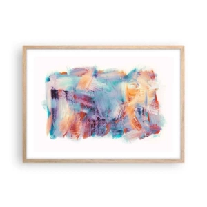 Plagát v ráme zo svetlého duba - Farebný neporiadok - 70x50 cm