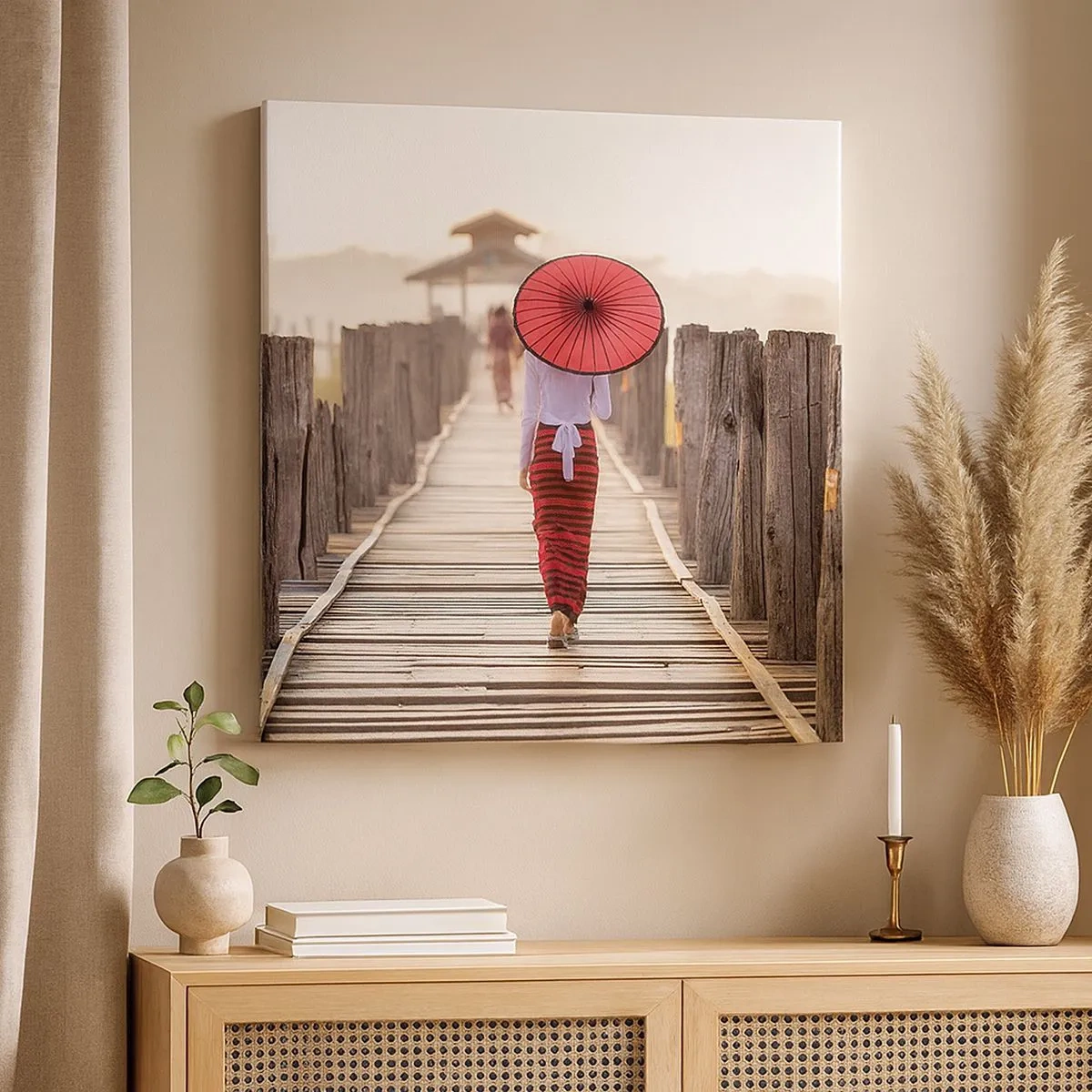 Obraz na plátne - Na starom moste - 30x30 cm