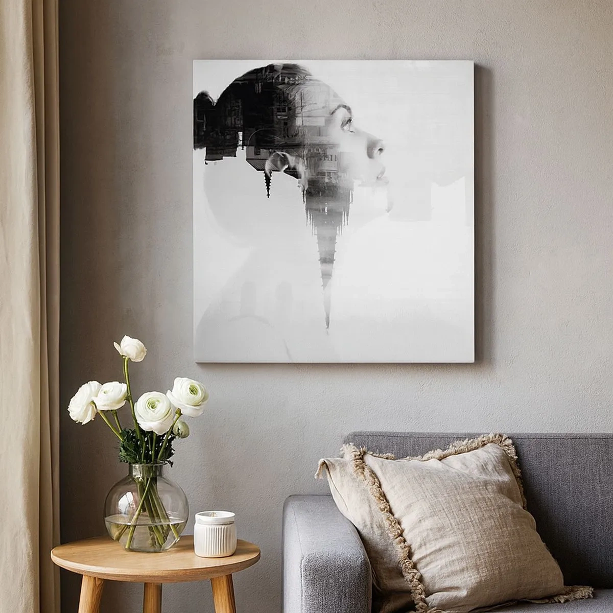 Obraz na plátne - Z oboch strán okna - 30x30 cm