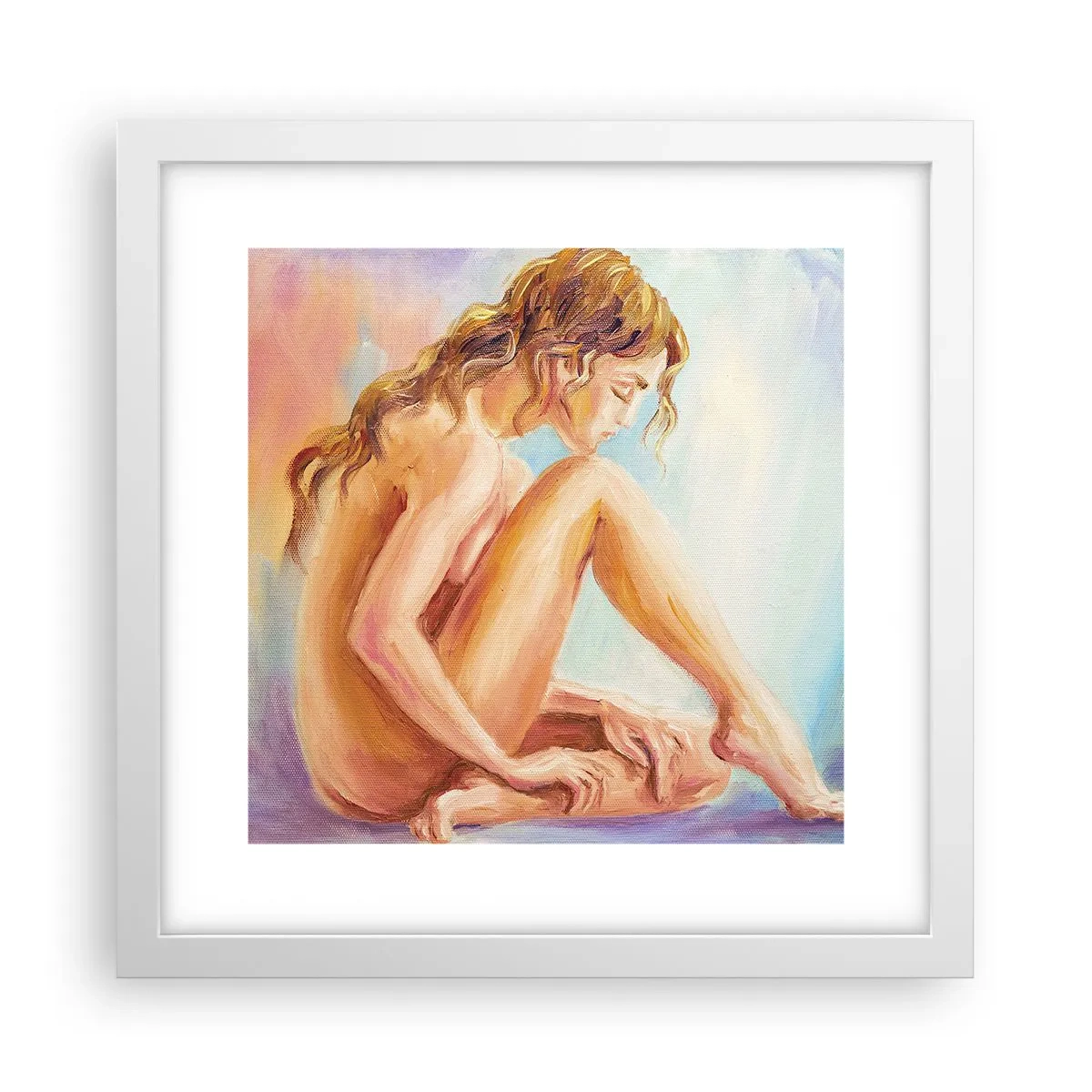 Plagát v bielom ráme - Akt mladosti - 30x30 cm