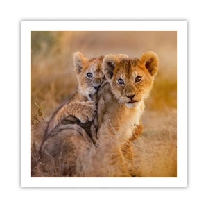 Plagát - Nevyrušovať! Hrajme sa - 60x60 cm