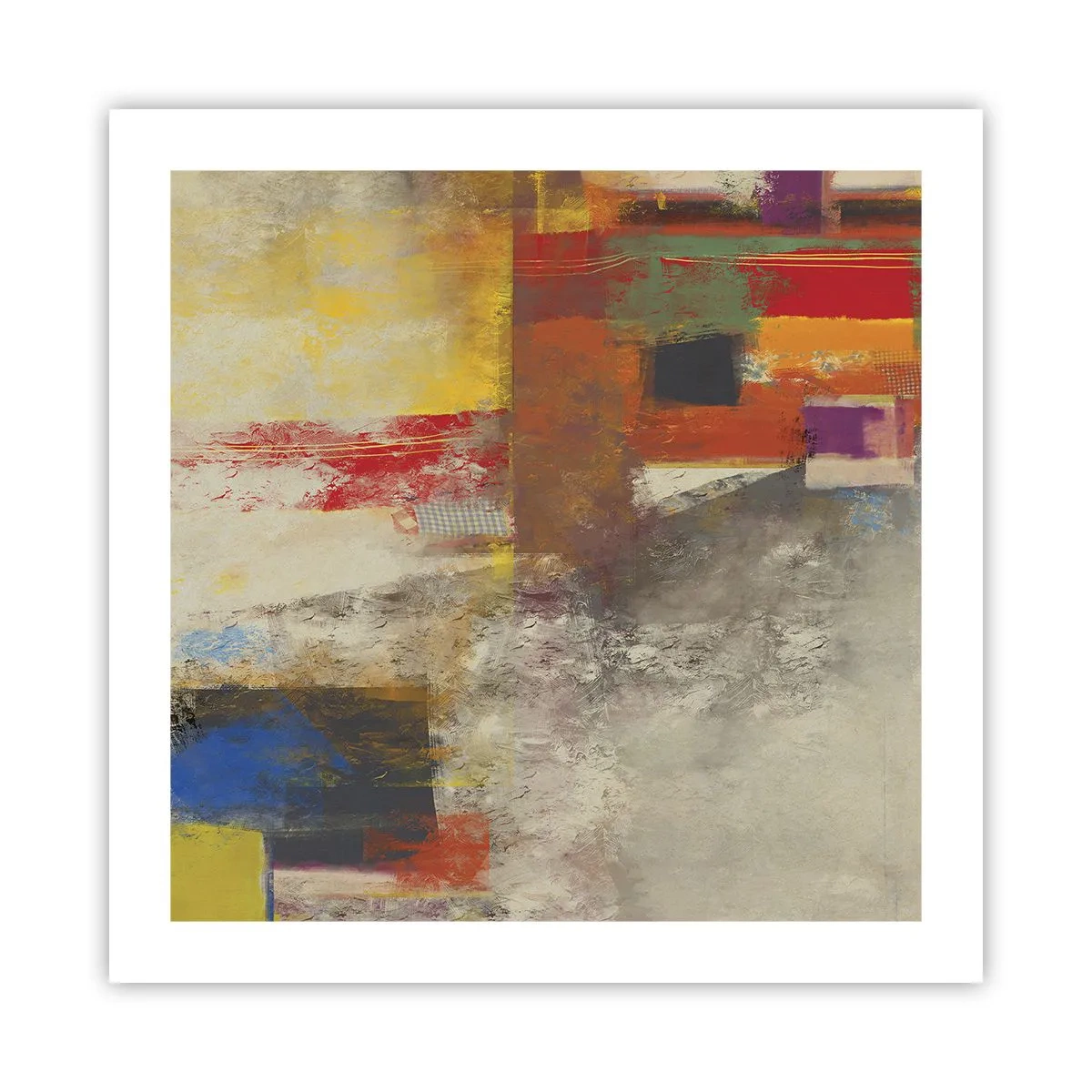 Plagát - Geometria farieb - 50x50 cm