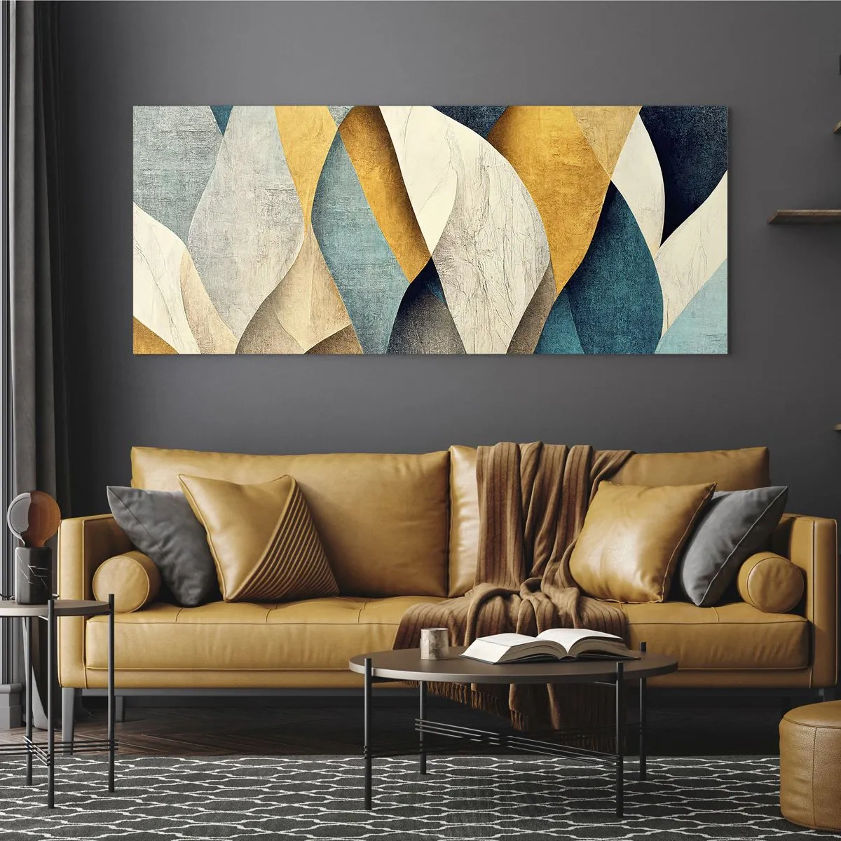 Obraz na skle - Rytmus a vlnenie - 120x50 cm