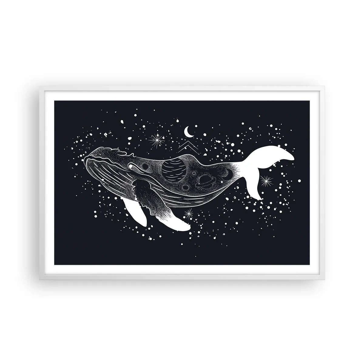 Plagát v bielom ráme - V oceáne vesmíru - 91x61 cm