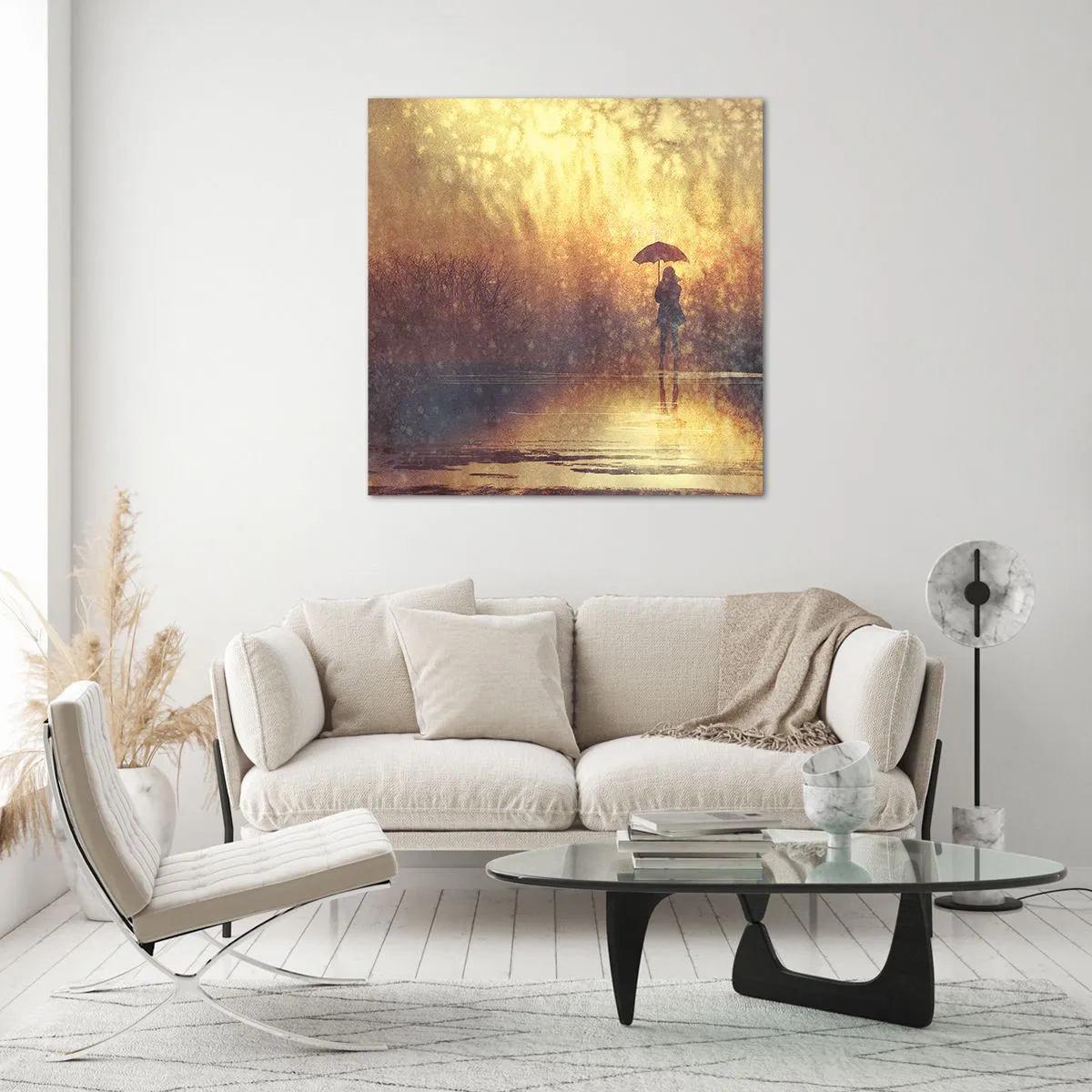 Obraz na skle - Cítim, že sa na mňa niekto pozerá - 40x40 cm