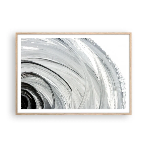 Plagát v ráme zo svetlého duba - Orbitálna kompozícia - 100x70 cm