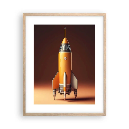 Plagát v ráme zo svetlého duba - Začína to snom - 40x50 cm