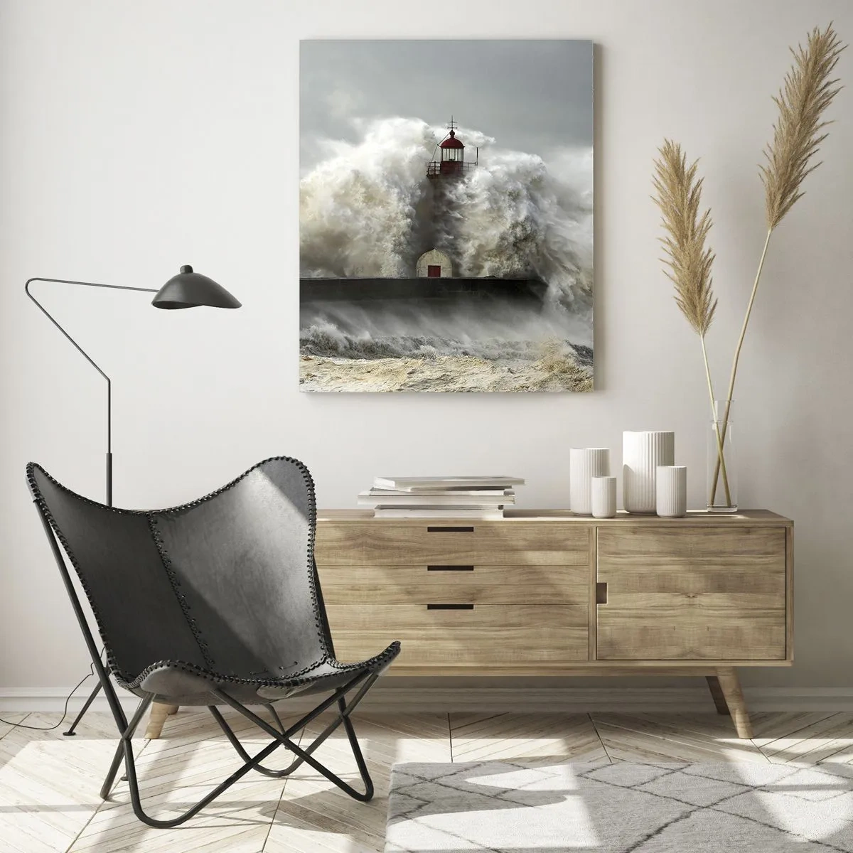 Obraz na skle - Hnev oceánu - 50x70 cm
