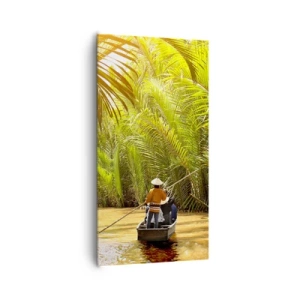Obraz na plátne - Palmovou roklinou - 65x120 cm