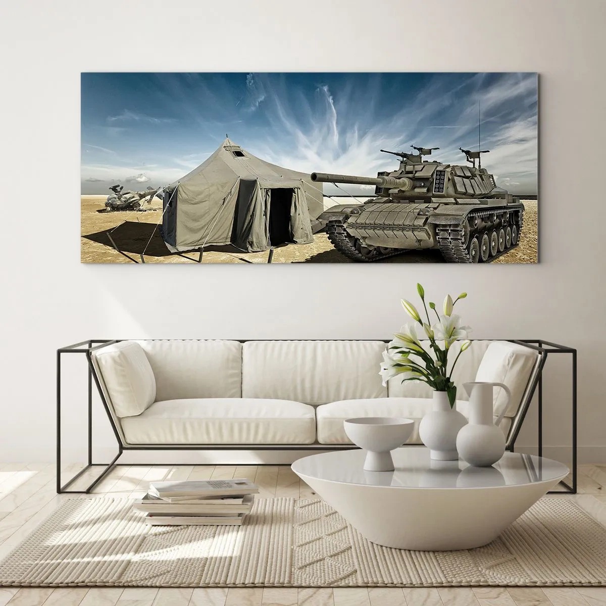 Obraz na skle - Militantný sen - 100x40 cm