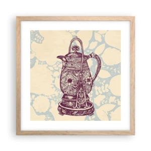 Plagát v ráme zo svetlého duba - Krása všedného dňa - 40x40 cm