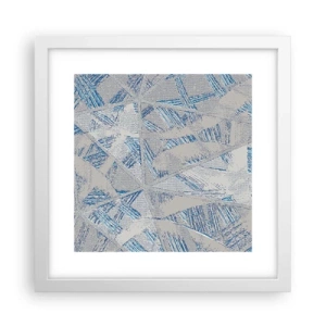 Plagát v bielom ráme - V šedo-modrom labyrinte - 30x30 cm