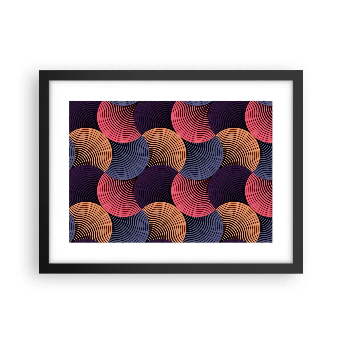 Plagát v čiernom ráme - V kruhovom rytme - 40x30 cm