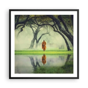 Plagát v čiernom ráme - Na ceste k osvieteniu - 60x60 cm