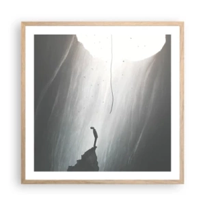 Plagát v ráme zo svetlého duba - Vždy máte na výber - 60x60 cm