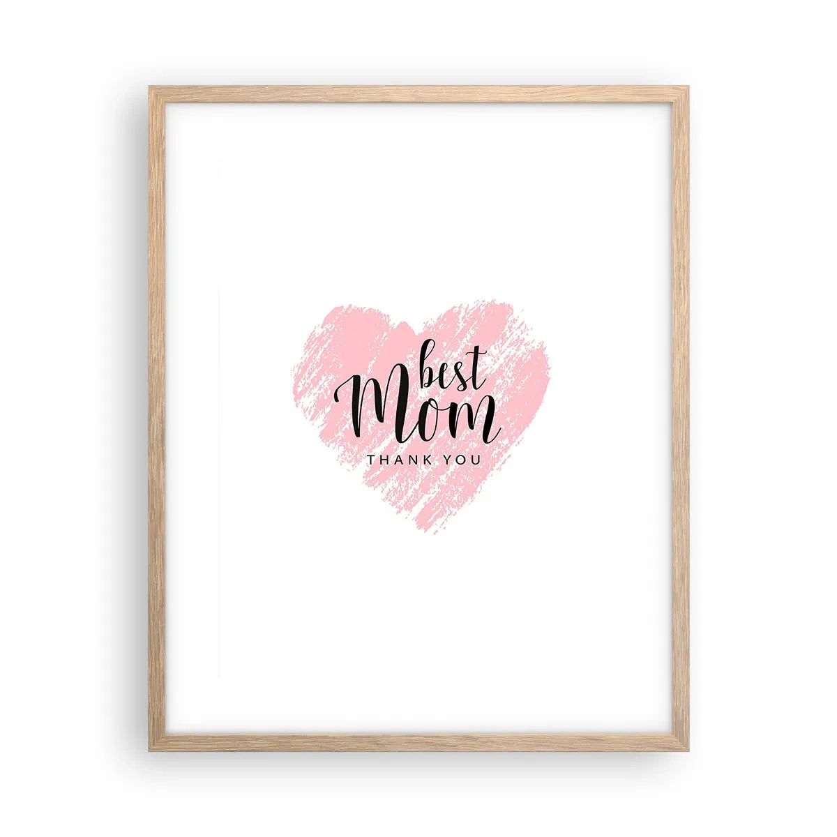 Plagát v ráme zo svetlého duba - Vždy pravá chvíľa - 40x50 cm