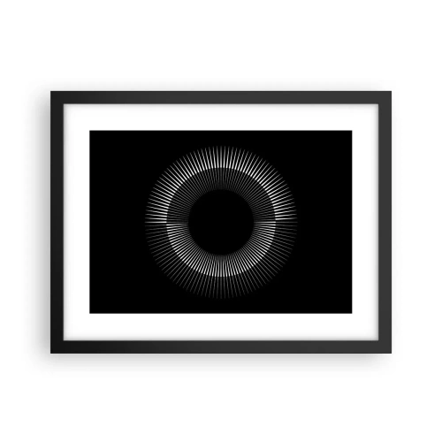 Plagát v čiernom ráme - Čierne slnko - 40x30 cm