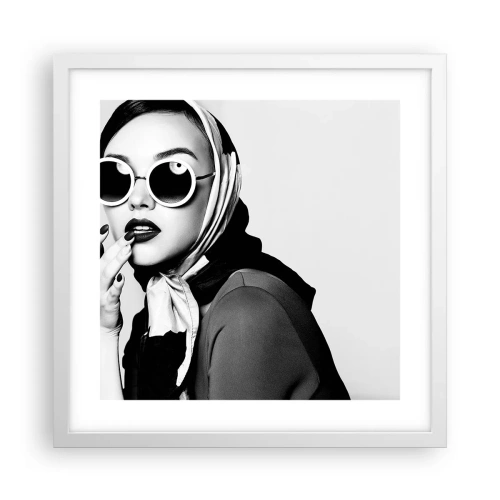 Plagát v bielom ráme - Pozdravy zo 60. rokov - 40x40 cm