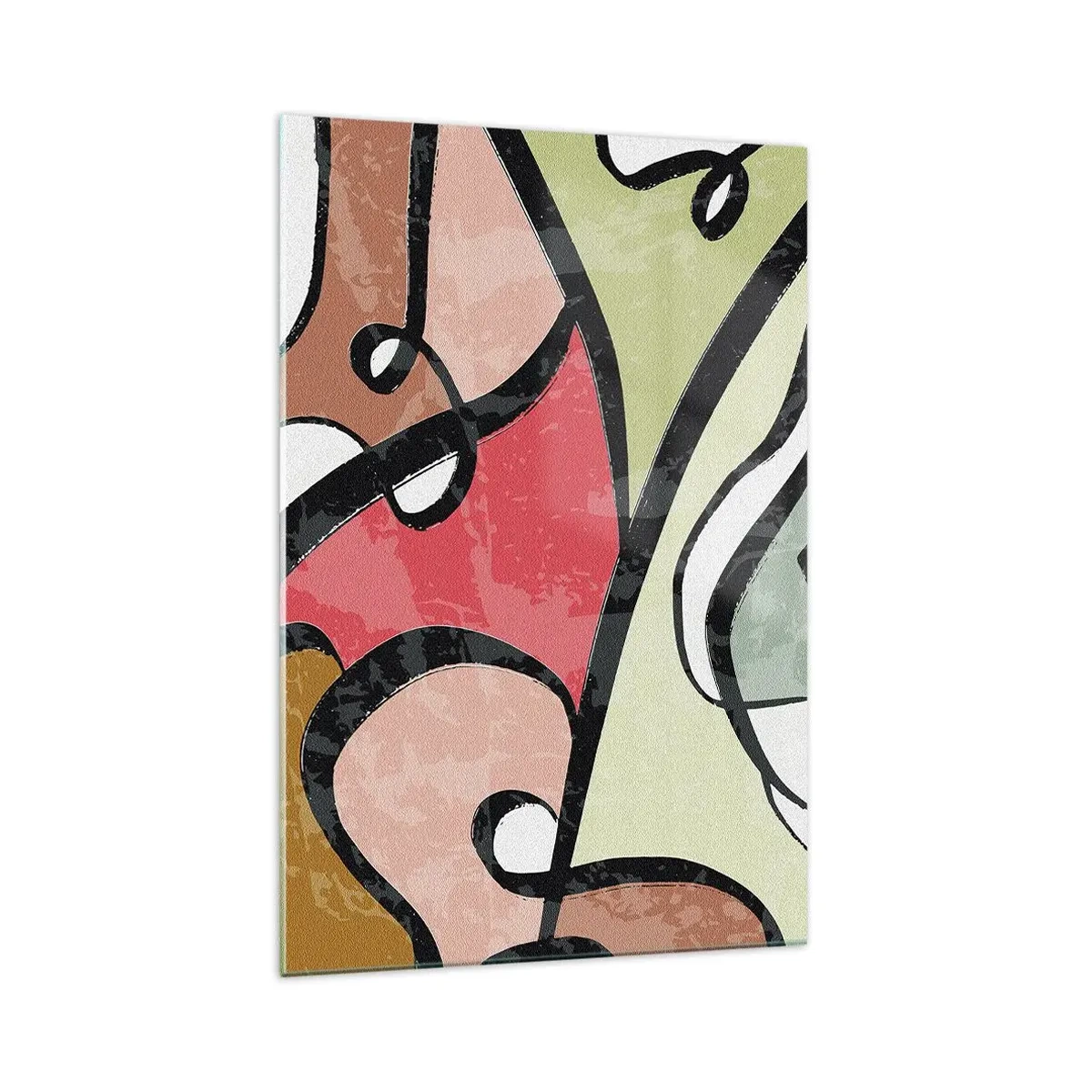 Obraz na skle - Piruety uprostred farieb - 70x100 cm