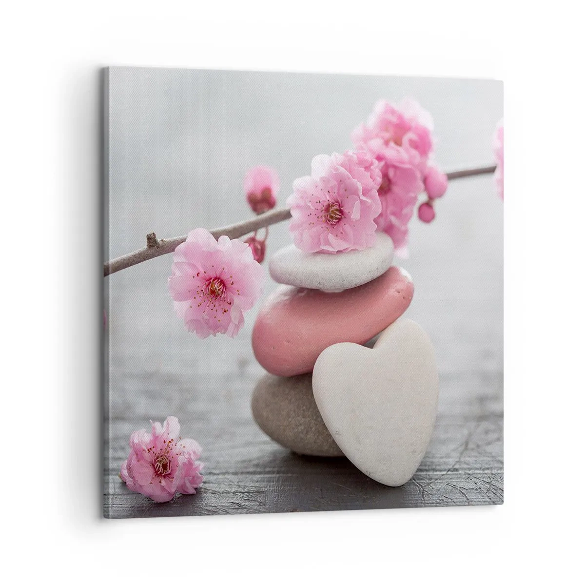 Obraz na plátne - Blaženosť s višňovým kvetom - 60x60 cm