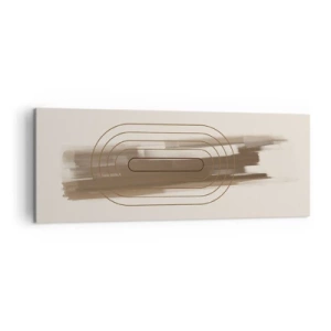 Obraz na plátne - Závan šedej - 140x50 cm