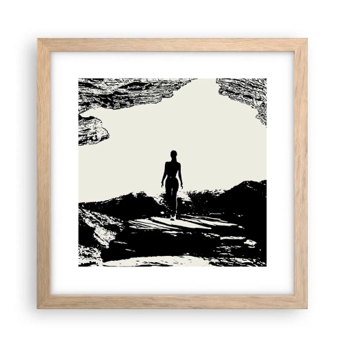 Plagát v ráme zo svetlého duba - Nový pohľad - 30x30 cm