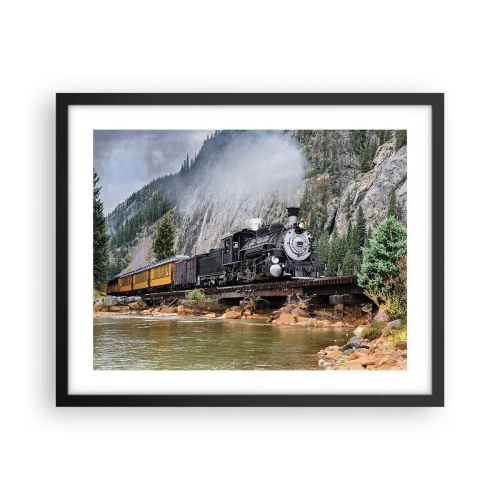 Plagát v čiernom ráme - A kam to? Kam? - 50x40 cm