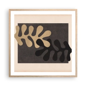 Plagát v ráme zo svetlého duba - Neprítomnosť a doplnenie - 60x60 cm