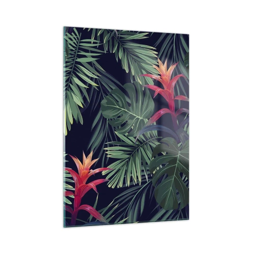 Obraz na skle - Vzplanúť v zelenom - 50x70 cm