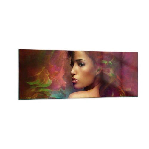 Obraz na skle - Krajšia ako dúha, jemnejšia ako hmla - 140x50 cm