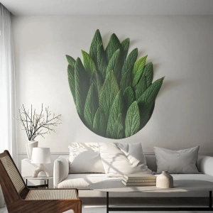Fototapeta Premium Canvas - Neukojiteľná zvedavosť - Šalvia, List šalvie, Herb - 250x175 cm