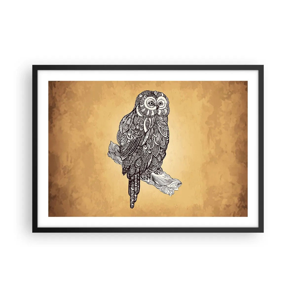 Plagát v čiernom ráme - Majstrovské ornamenty múdrosti - 70x50 cm
