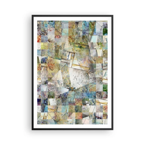 Plagát v čiernom ráme - Geometrické preskupenie - 70x100 cm
