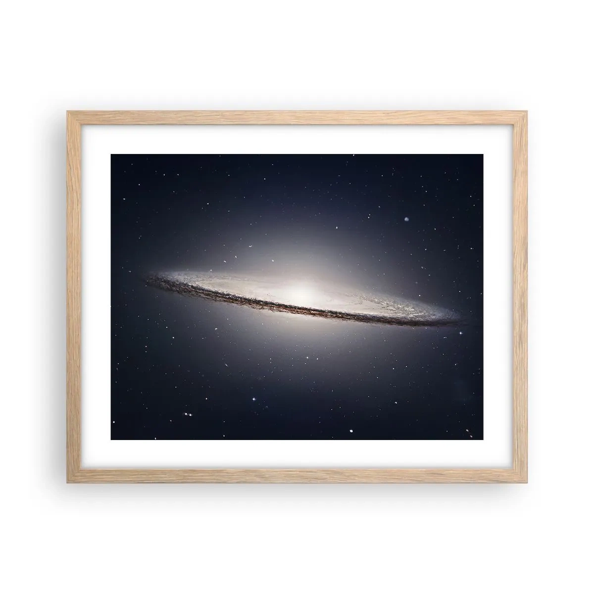 Plagát v ráme zo svetlého duba - Kedysi dávno v jednej preďalekej galaxii… - 50x40 cm