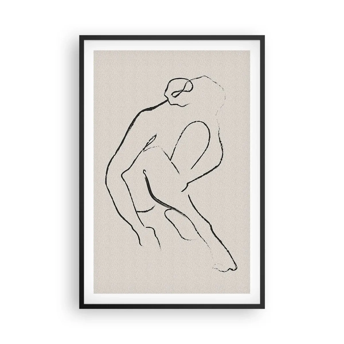 Plagát v čiernom ráme - Intímna skica - 61x91 cm