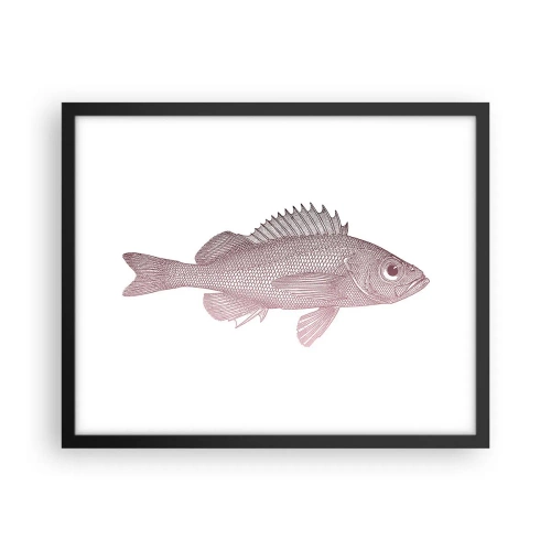 Plagát v čiernom ráme - Ryba s veľkými očami - 50x40 cm