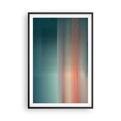 Plagát v čiernom ráme - Abstrakcia: vlny svetla - 61x91 cm