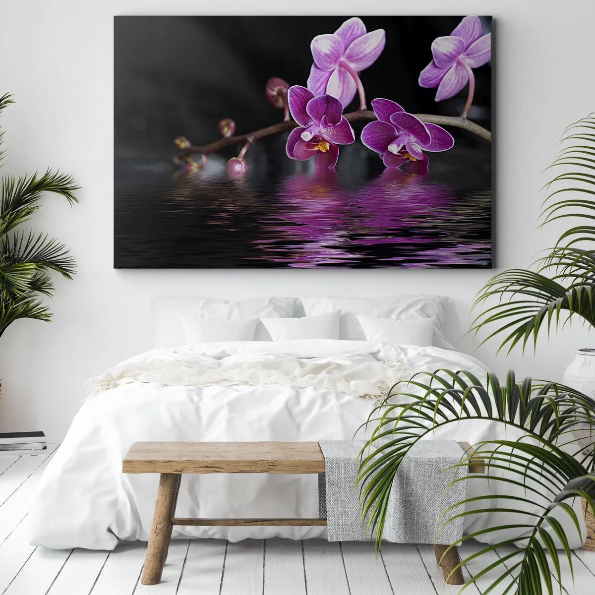 Obraz na plátne - Ľaliový odraz krásy - 100x70 cm