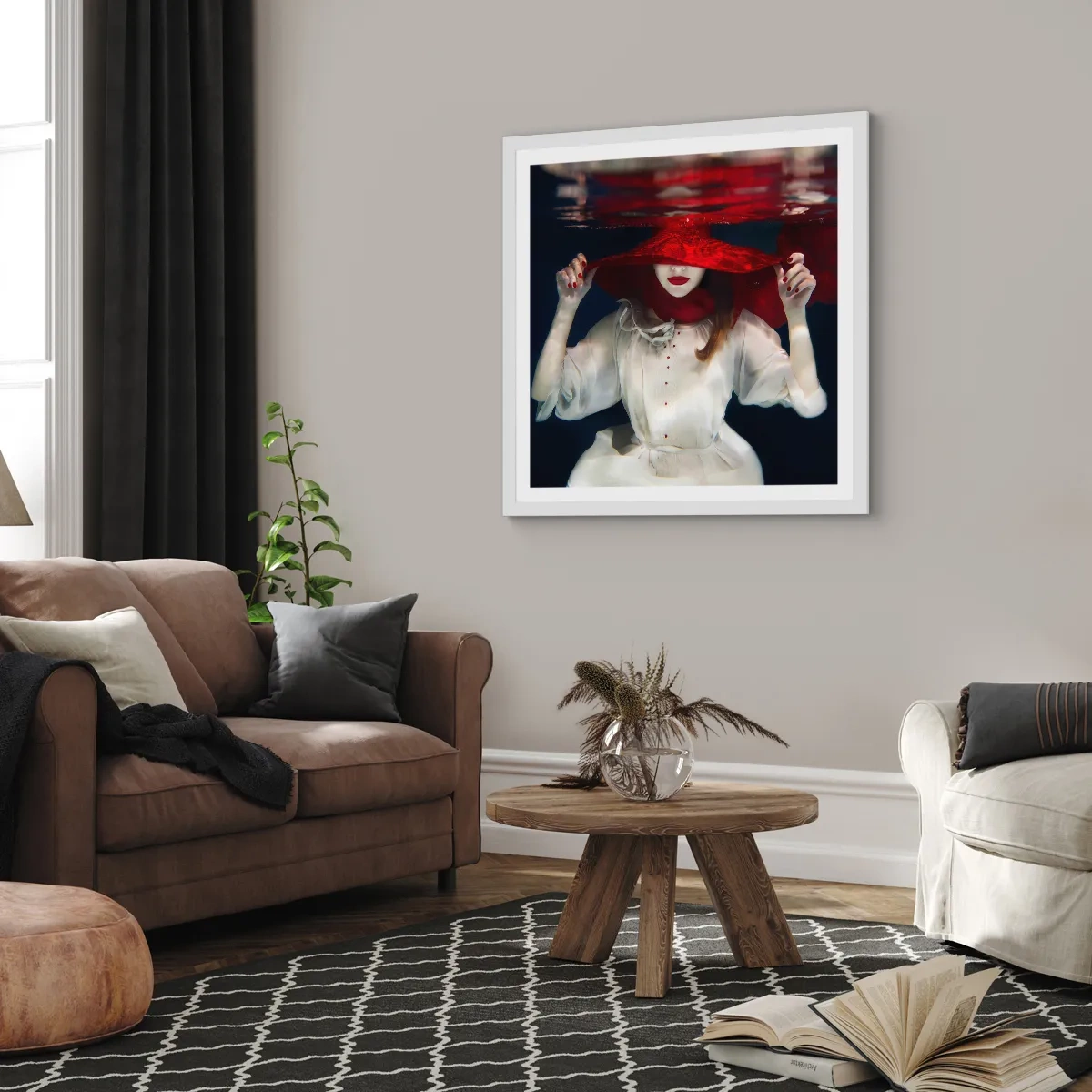 Plagát v bielom ráme - Divoženka - 50x50 cm