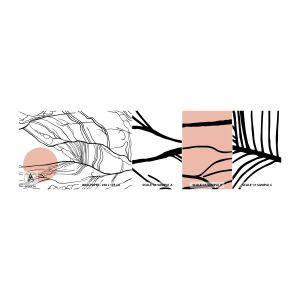 Vzorka samolepiacej fototapety Deluxe Sticker - V sieti vetvičiek - Abstrakcia, Grafika, Dizajn - 100x30 cm