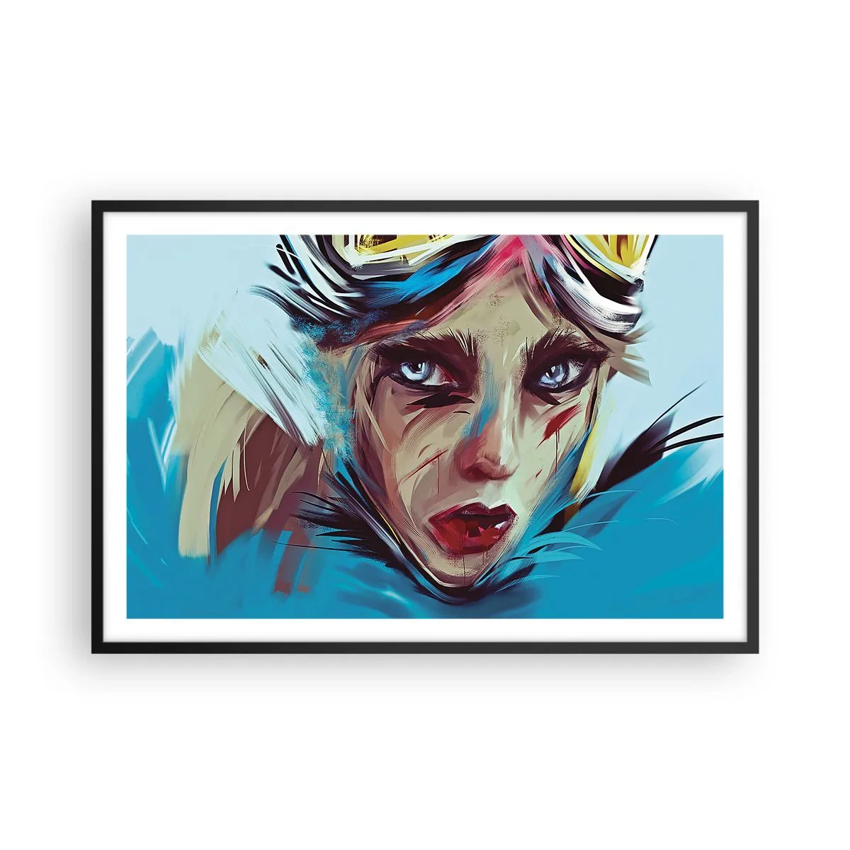 Plagát v čiernom ráme - Silničná bojovníčka - 91x61 cm