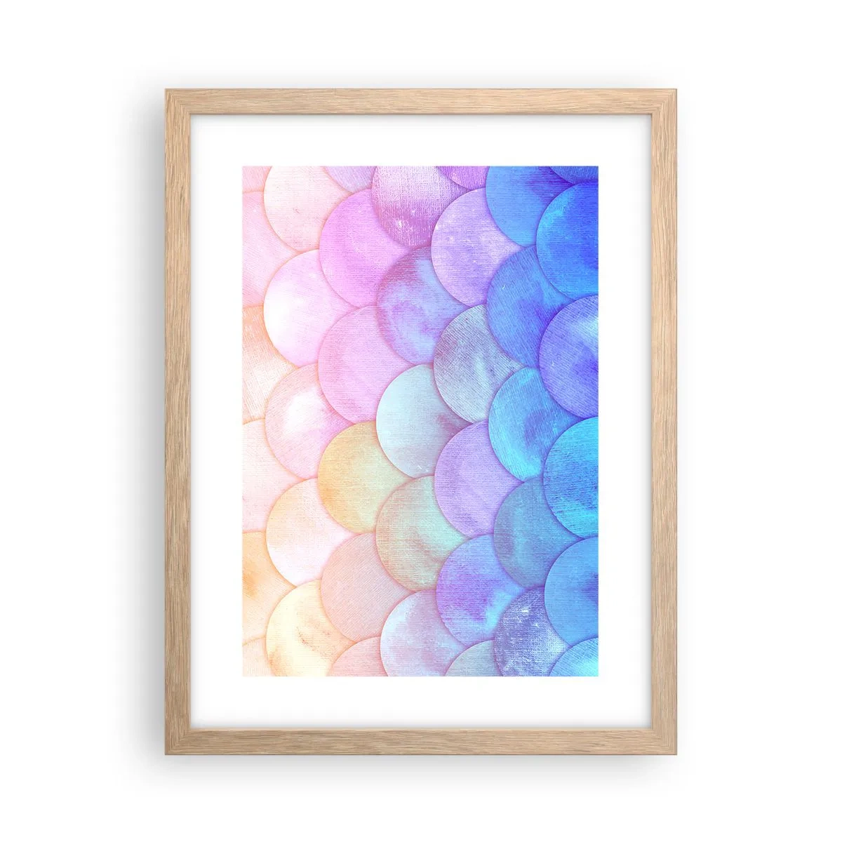 Plagát v ráme zo svetlého duba - Perleťová šupina - 30x40 cm