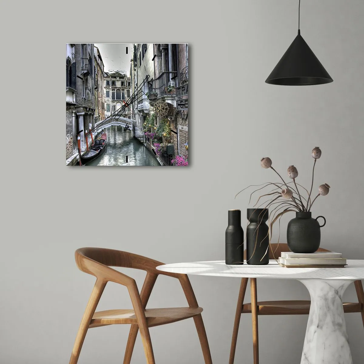 Nástenné hodiny - Od storočí v tichom zamyslení - 40x40 cm