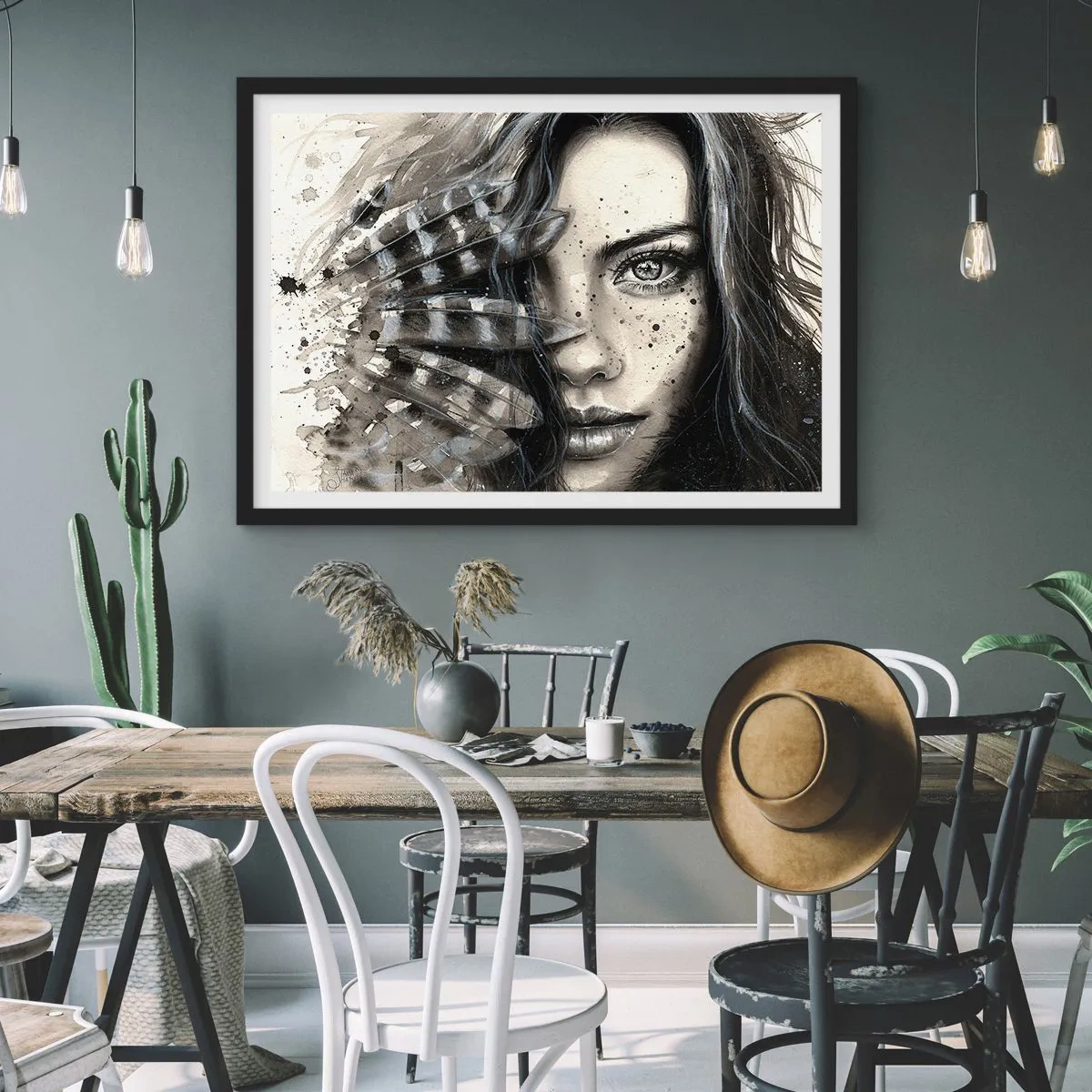 Plagát v čiernom ráme - Divoká krása - 50x40 cm