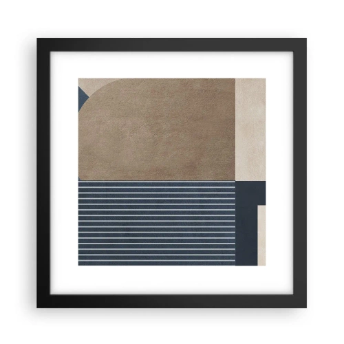 Plagát v čiernom ráme - Kompozícia jednoduchosti a guľatosti - 30x30 cm