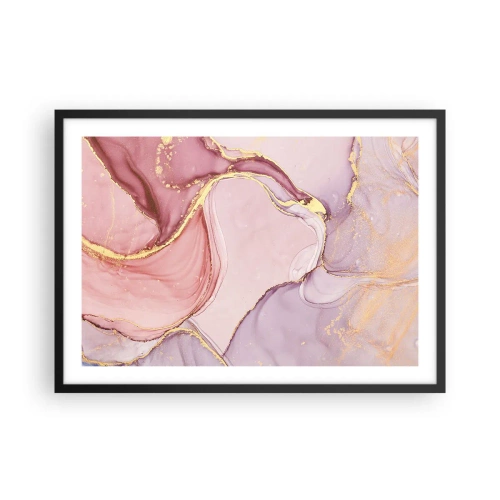 Plagát v čiernom ráme - Maznanie farieb - 70x50 cm