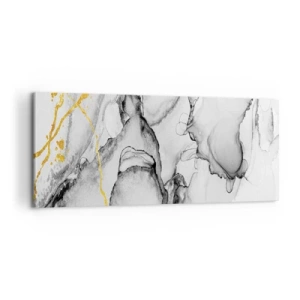 Obraz na plátne - Kompozícia so zlatým motívom - 100x40 cm