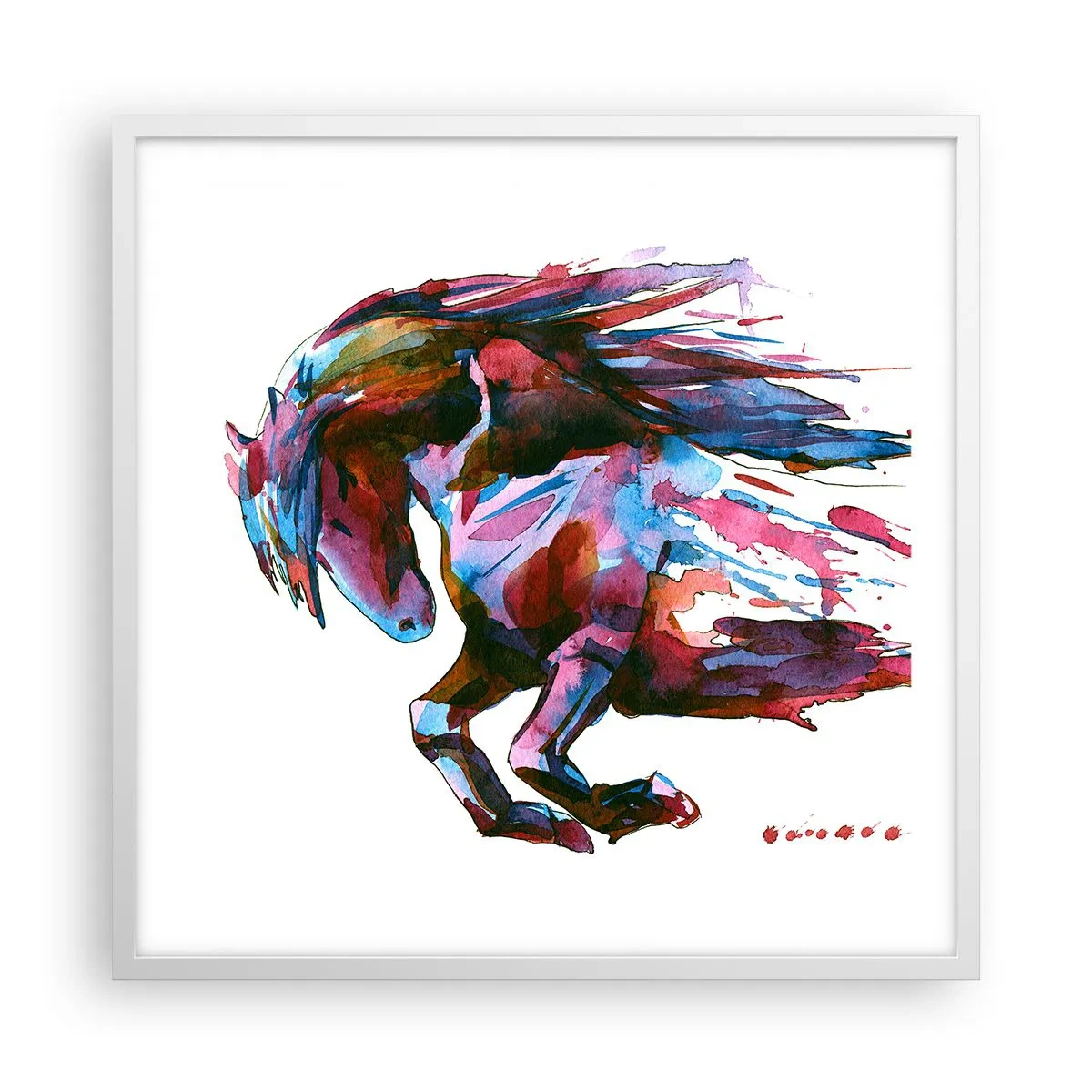 Plagát v bielom ráme - Nadšenie - 60x60 cm