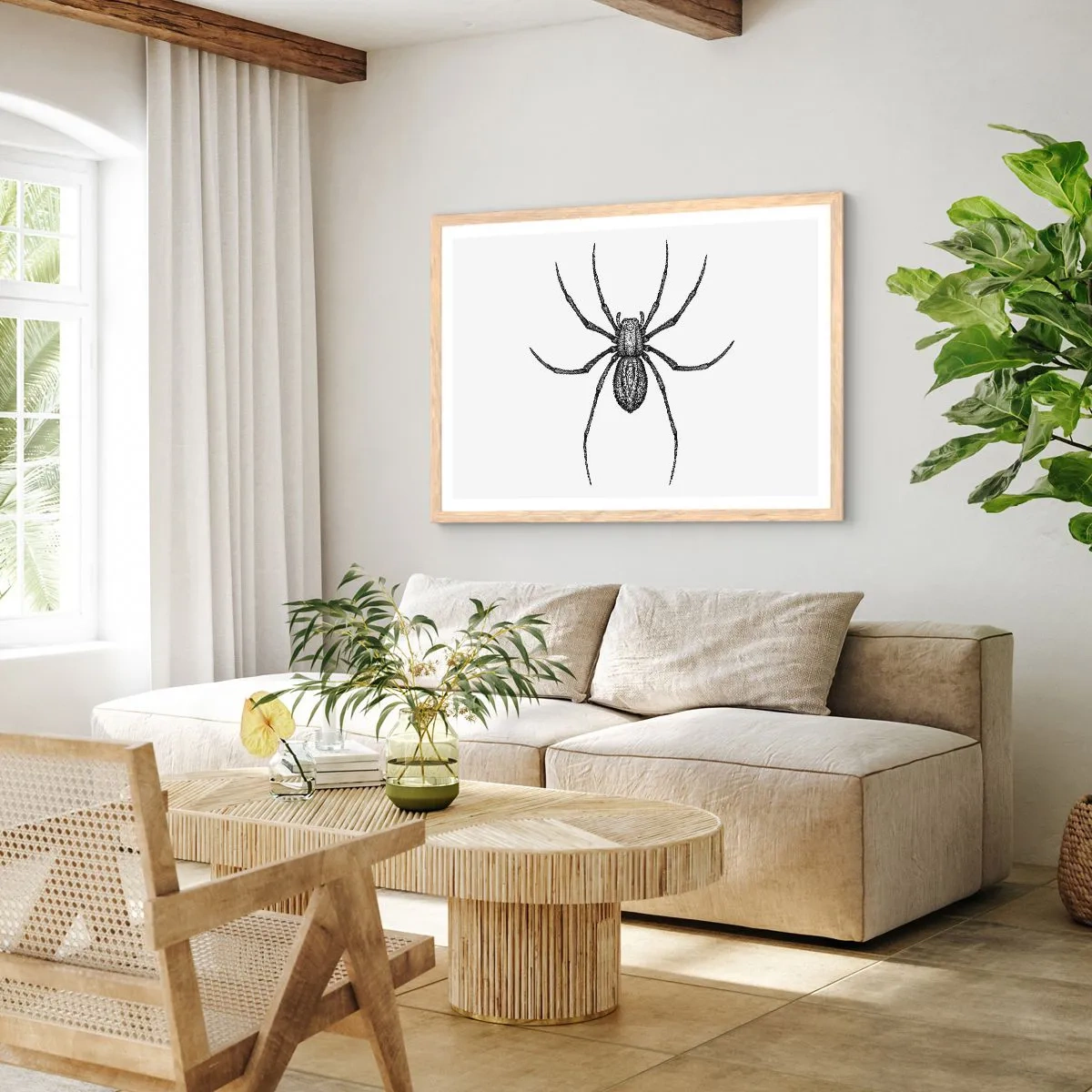 Plagát v ráme zo svetlého duba - Znepokojivá presnosť - 100x70 cm