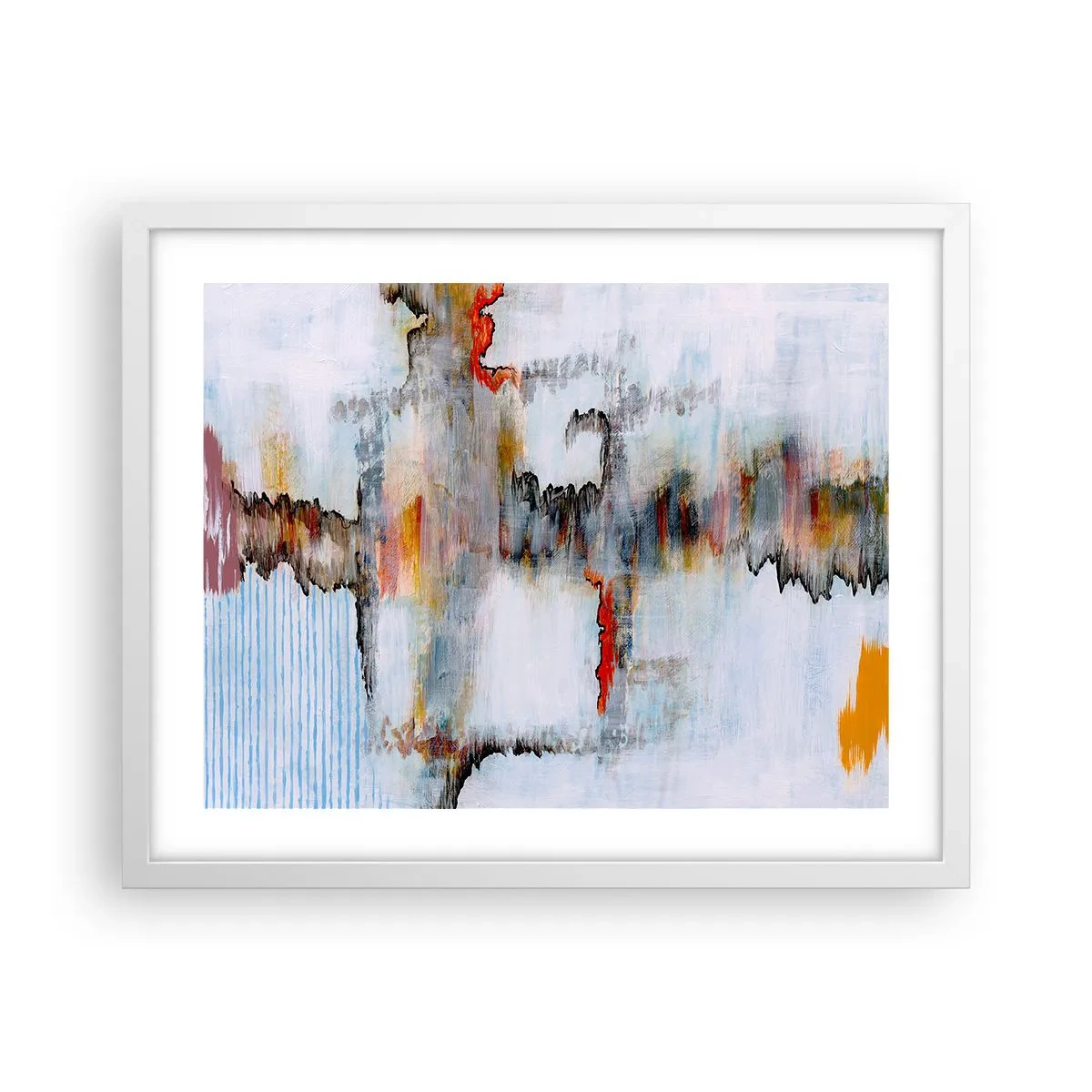 Plagát v bielom ráme - Paličkou po vode - 50x40 cm